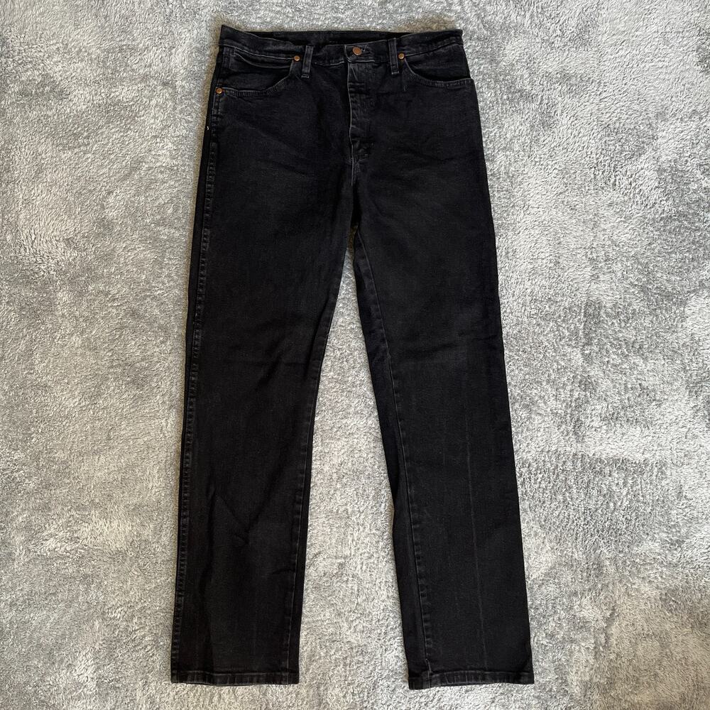 Wrangler Cowboy Cut Black Slim Fit Western Denim Jeans A001 3030 Mens Size 34x34